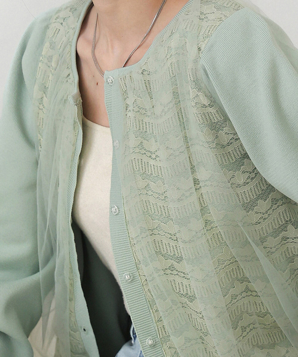 レースチュールカーディガン