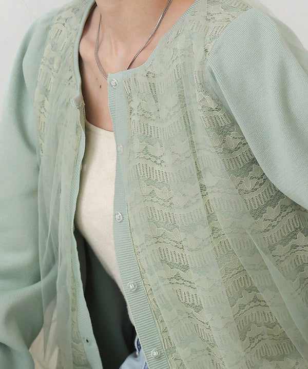 レースチュールカーディガン