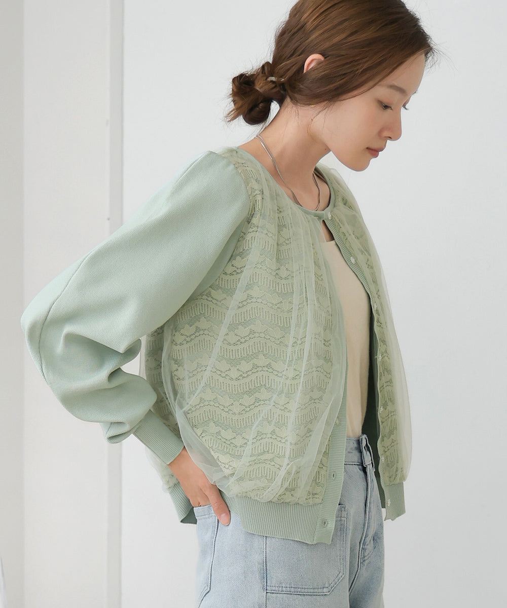 レースチュールカーディガン