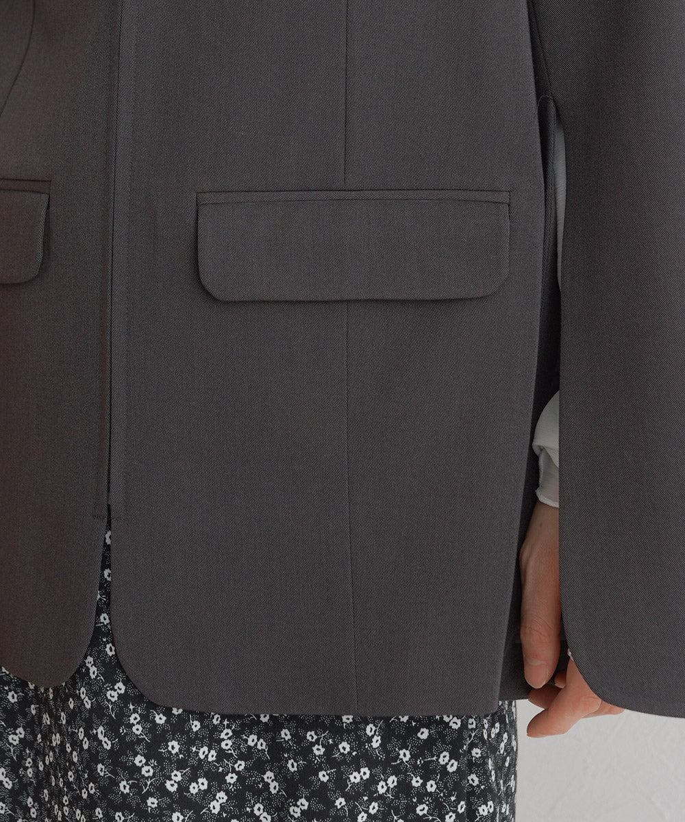 【オケージョンドレス/結婚式/2サイズ展開/SET ITEM/インナー付き/裏地付き】袖スリットジャケット