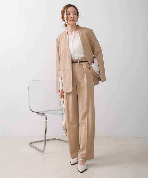 【オケージョンドレス/結婚式/2サイズ展開/SET ITEM/インナー付き/裏地付き】袖スリットジャケット