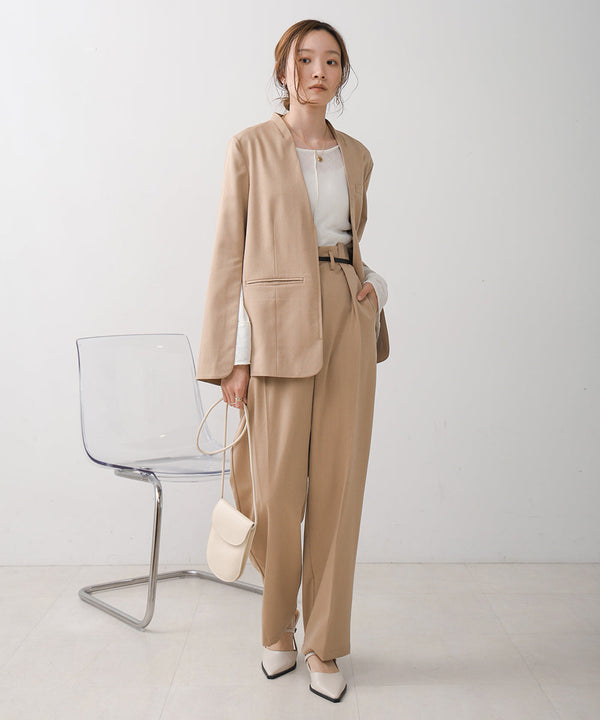 【オケージョンドレス/結婚式/2サイズ展開/SET ITEM/インナー付き/裏地付き】袖スリットジャケット