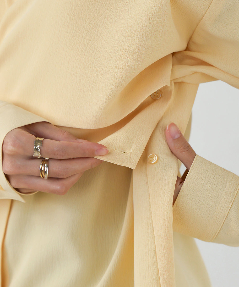 フロントねじりビスチェ風ブラウス