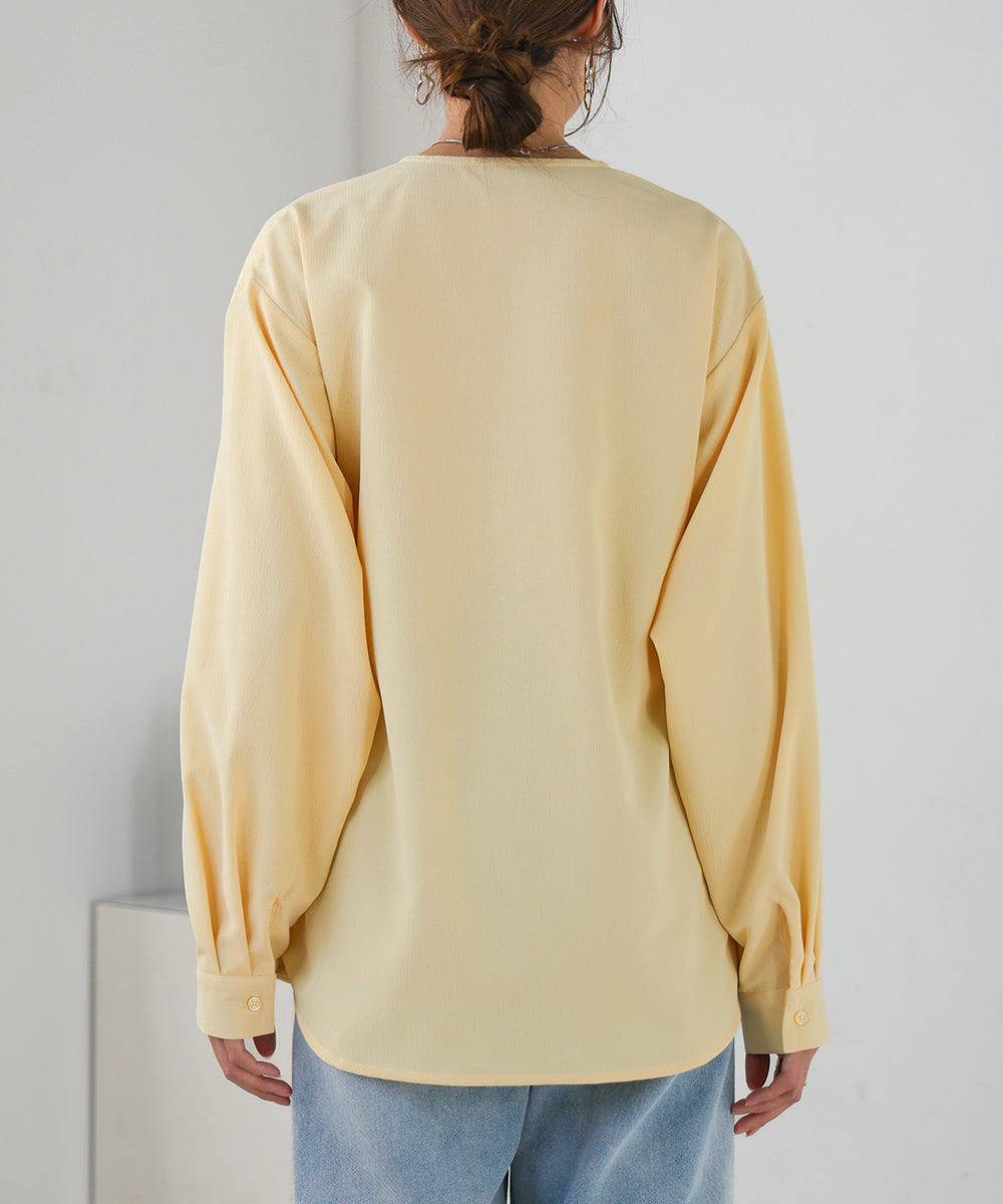 フロントねじりビスチェ風ブラウス