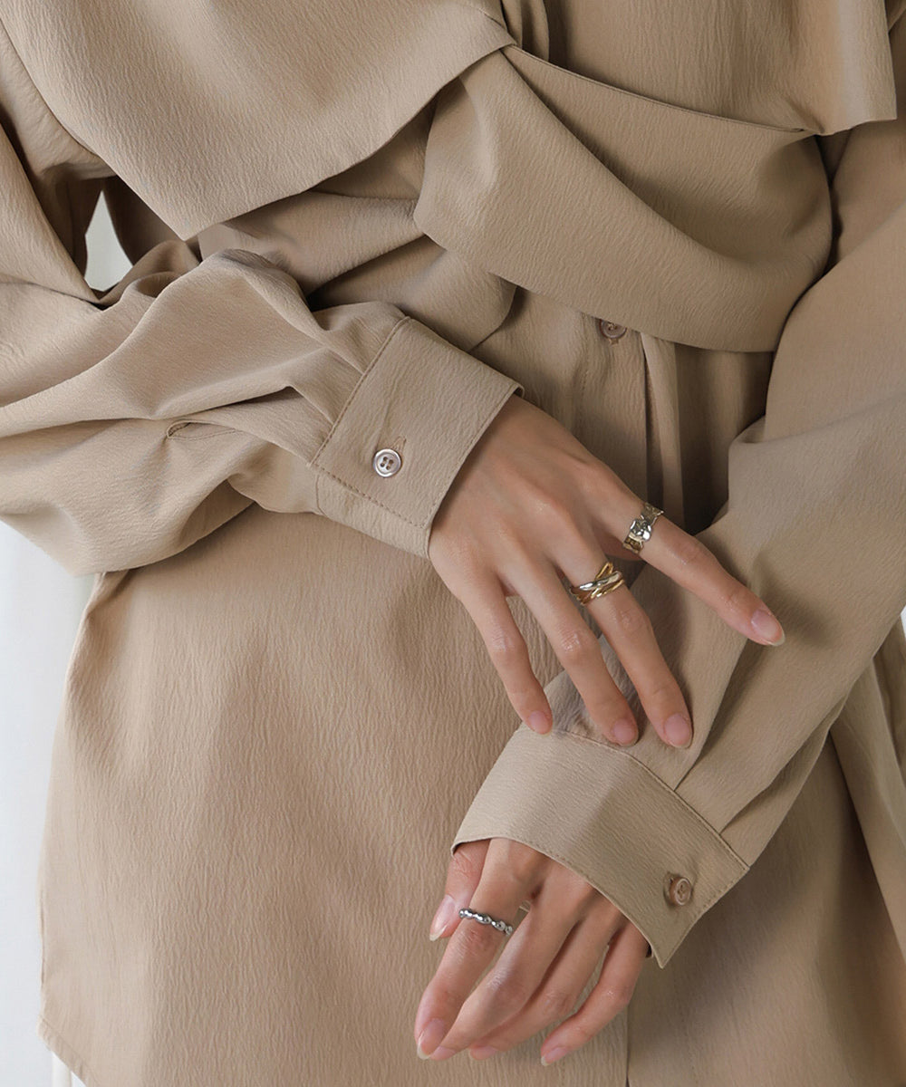 フロントねじりビスチェ風ブラウス