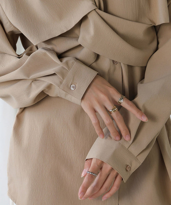 フロントねじりビスチェ風ブラウス