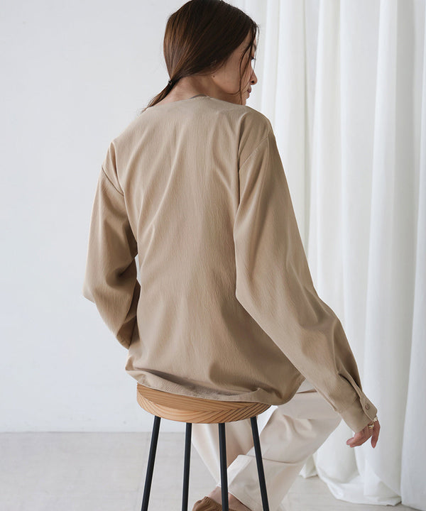 フロントねじりビスチェ風ブラウス