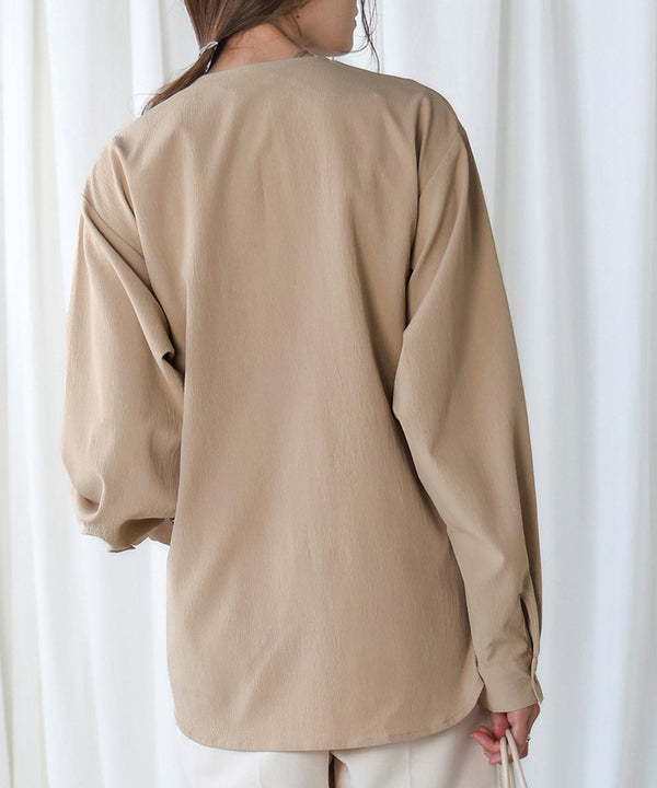 フロントねじりビスチェ風ブラウス