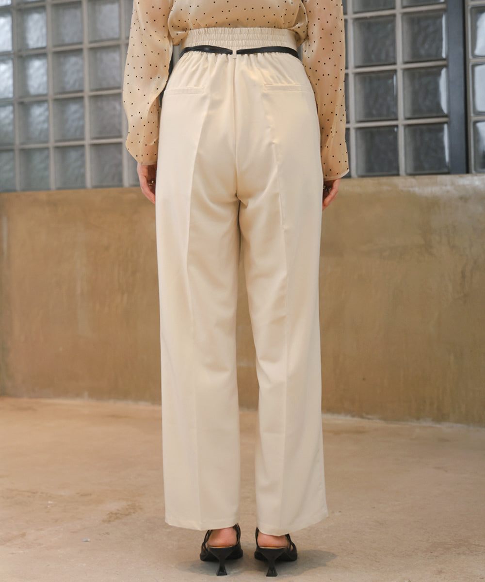 【オケージョン】HIGH WAISTED SLACKS WITH BELT