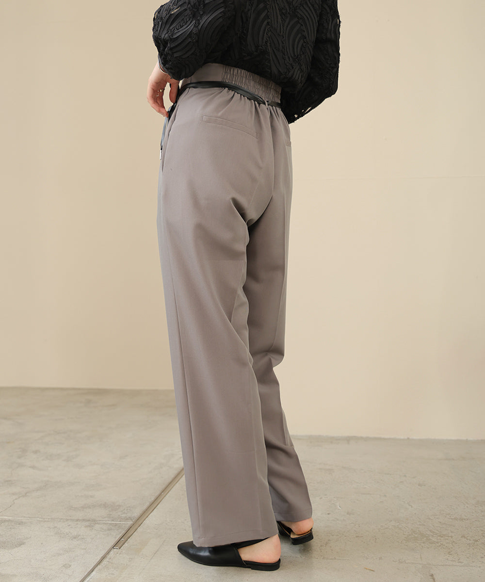 【オケージョン】HIGH WAISTED SLACKS WITH BELT