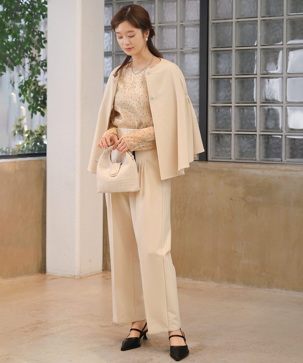 【オケージョン】HIGH WAISTED SLACKS WITH BELT