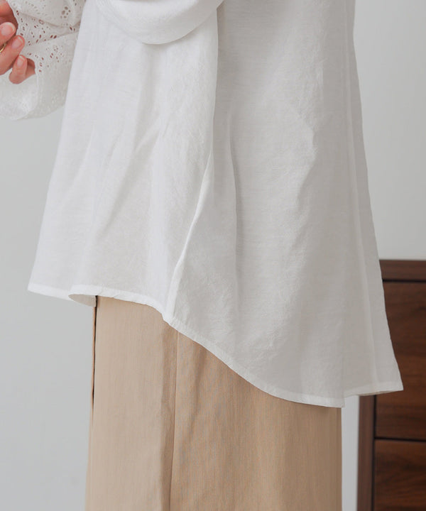 BIG COLLAR LACE BLOUSE