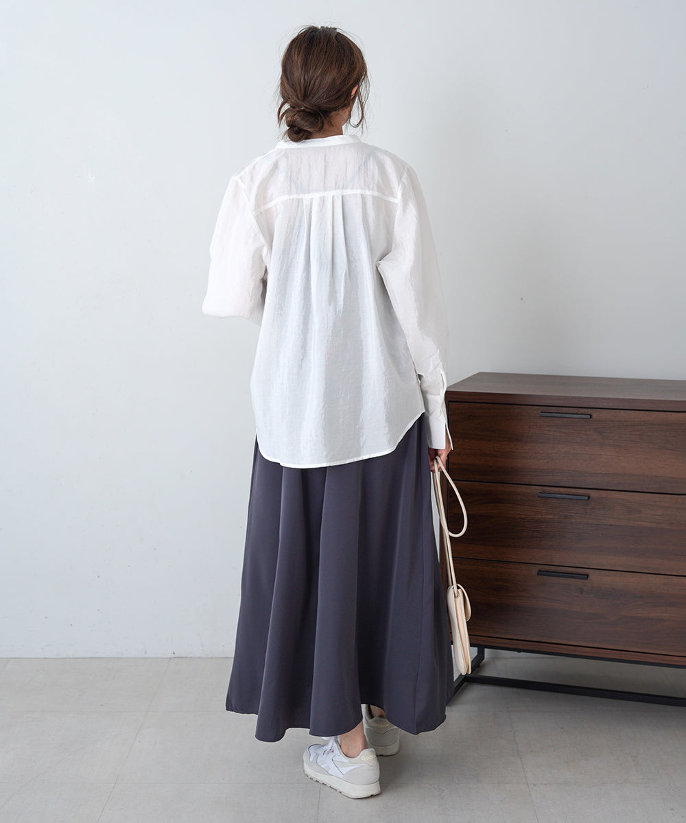 フロント刺繍レースブラウス