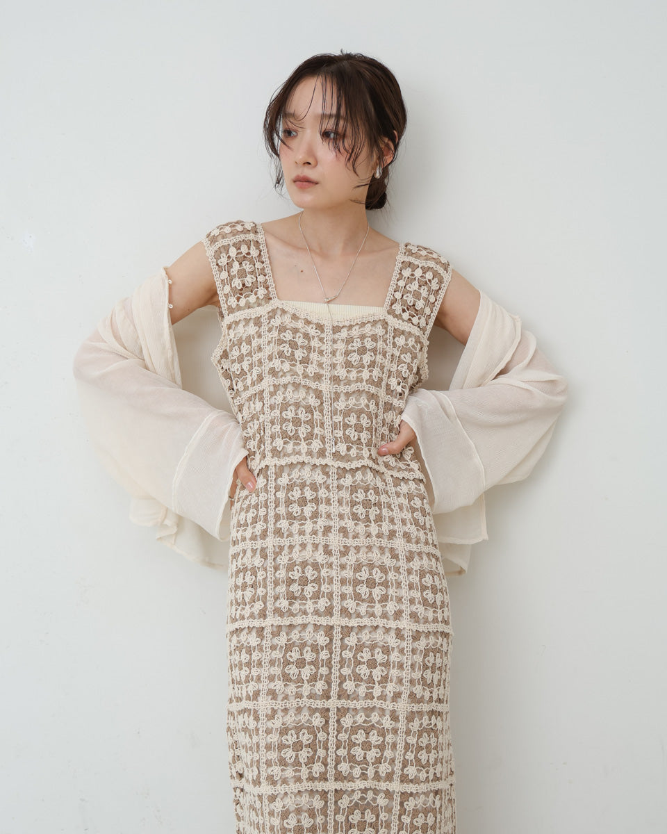 クロシェロングワンピース
