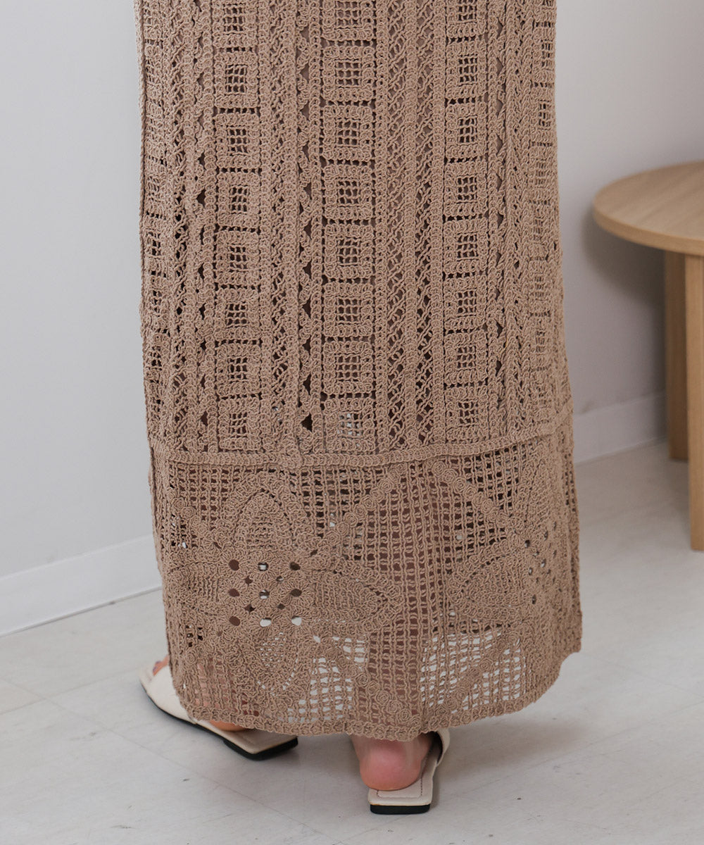 【低身長向けサイズあり】クロシェ前後2WAYワンピース