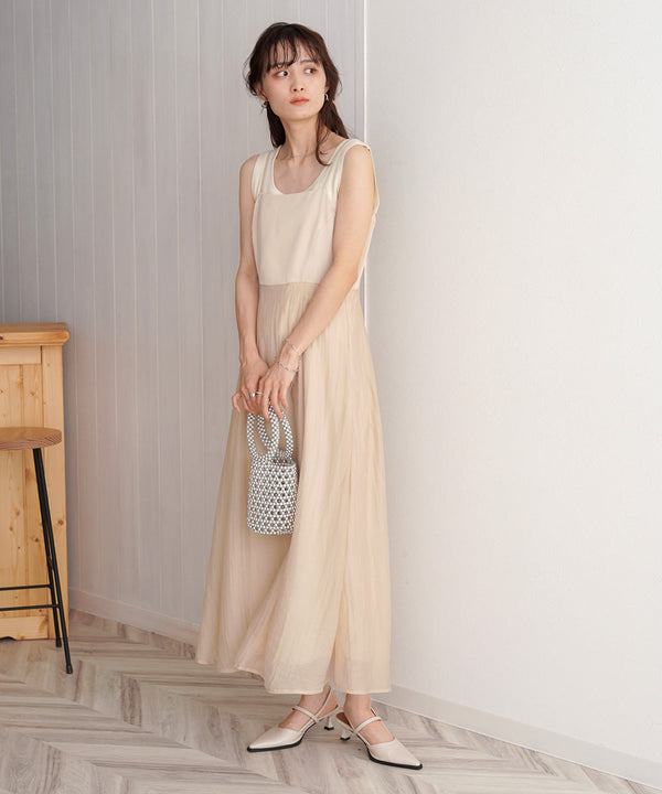 【オケージョンドレス/結婚式/2サイズ展開/SET ITEM/インナー付き/裏地付き】レースボレロ＋キャミワンピースＳＥＴ