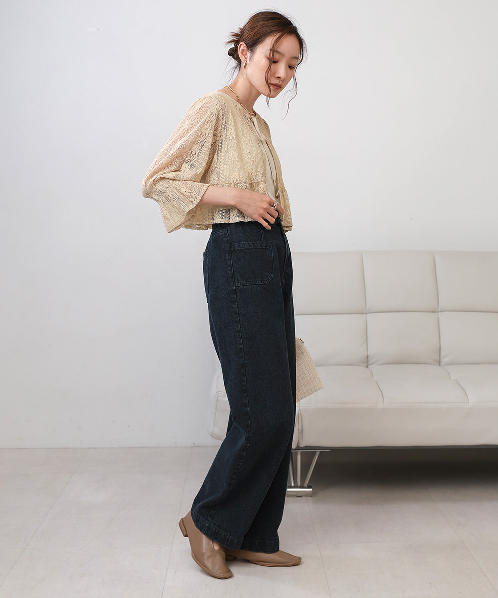 【オケージョンドレス/結婚式/2サイズ展開/SET ITEM/インナー付き/裏地付き】レースボレロ＋キャミワンピースＳＥＴ