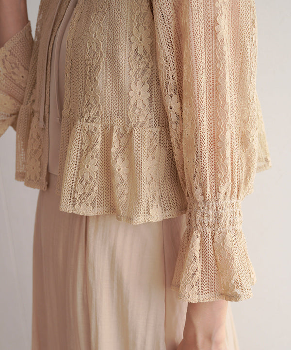 【オケージョンドレス/結婚式/2サイズ展開/SET ITEM/インナー付き/裏地付き】レースボレロ＋キャミワンピースＳＥＴ