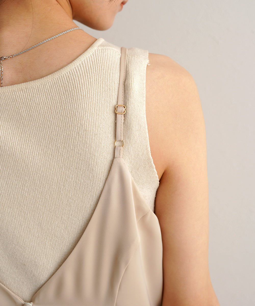 【オケージョンドレス/結婚式/2サイズ展開/SET ITEM/インナー付き/裏地付き】レースボレロ＋キャミワンピースＳＥＴ