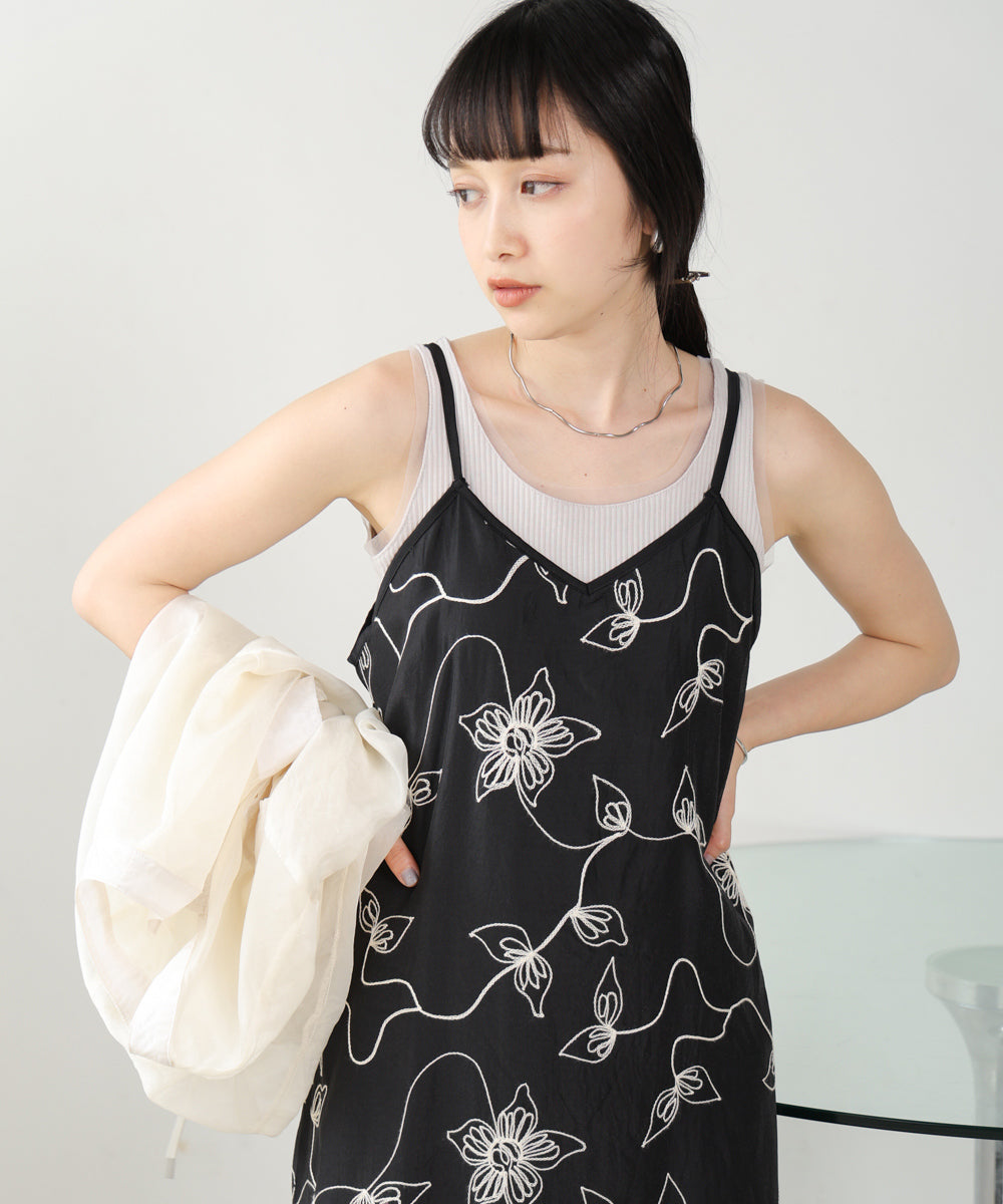 EMBROIDERED CAMI DRESS