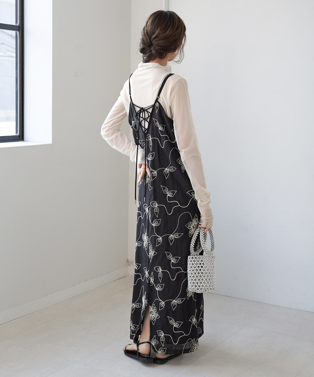 EMBROIDERED CAMI DRESS