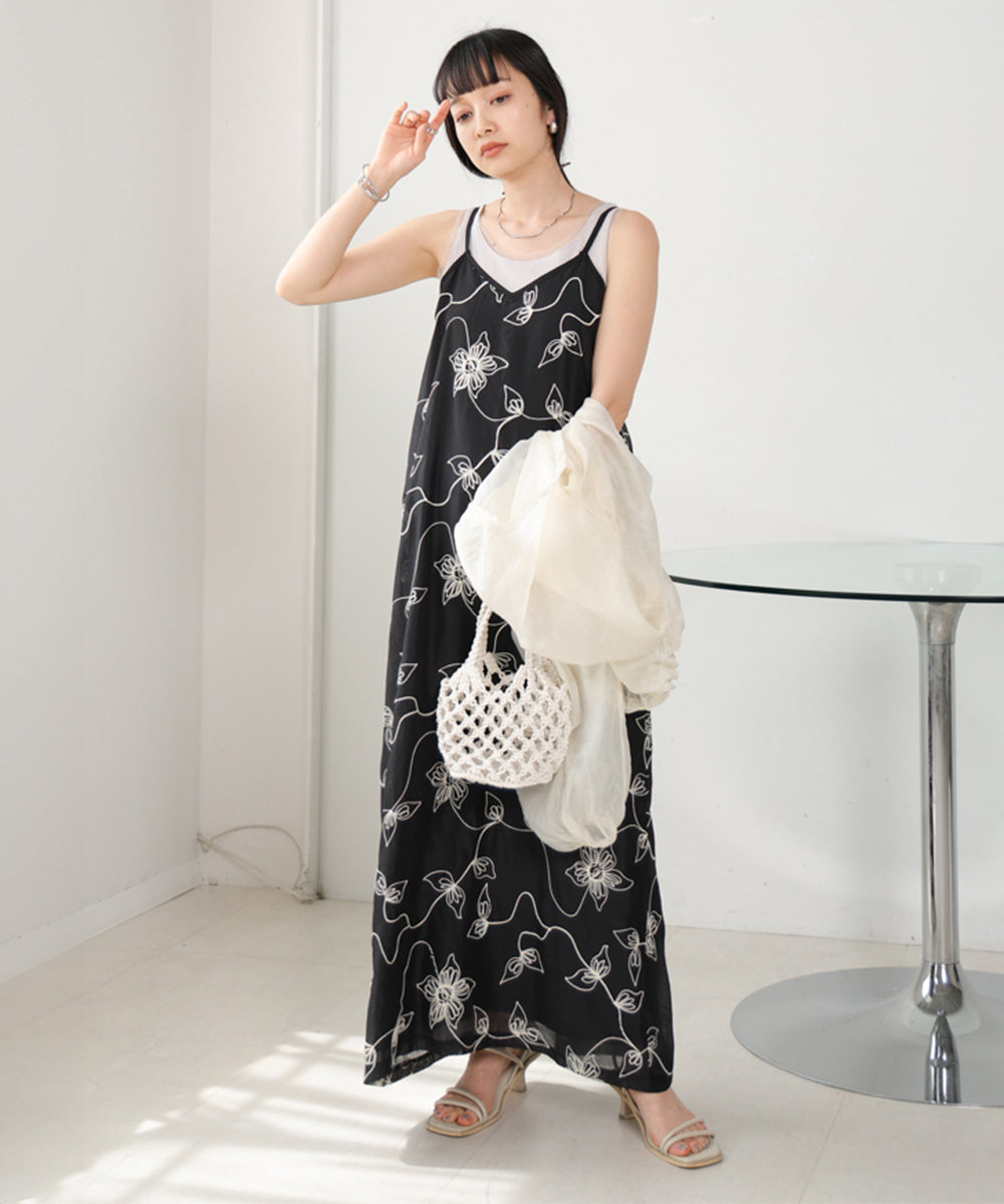 EMBROIDERED CAMI DRESS