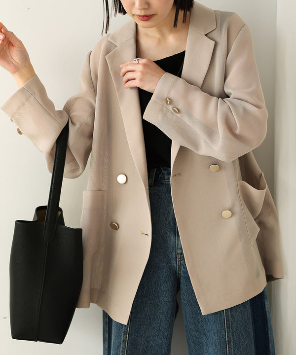 ［SS/LOOK掲載］ダブルテーラーメッシュジャケット