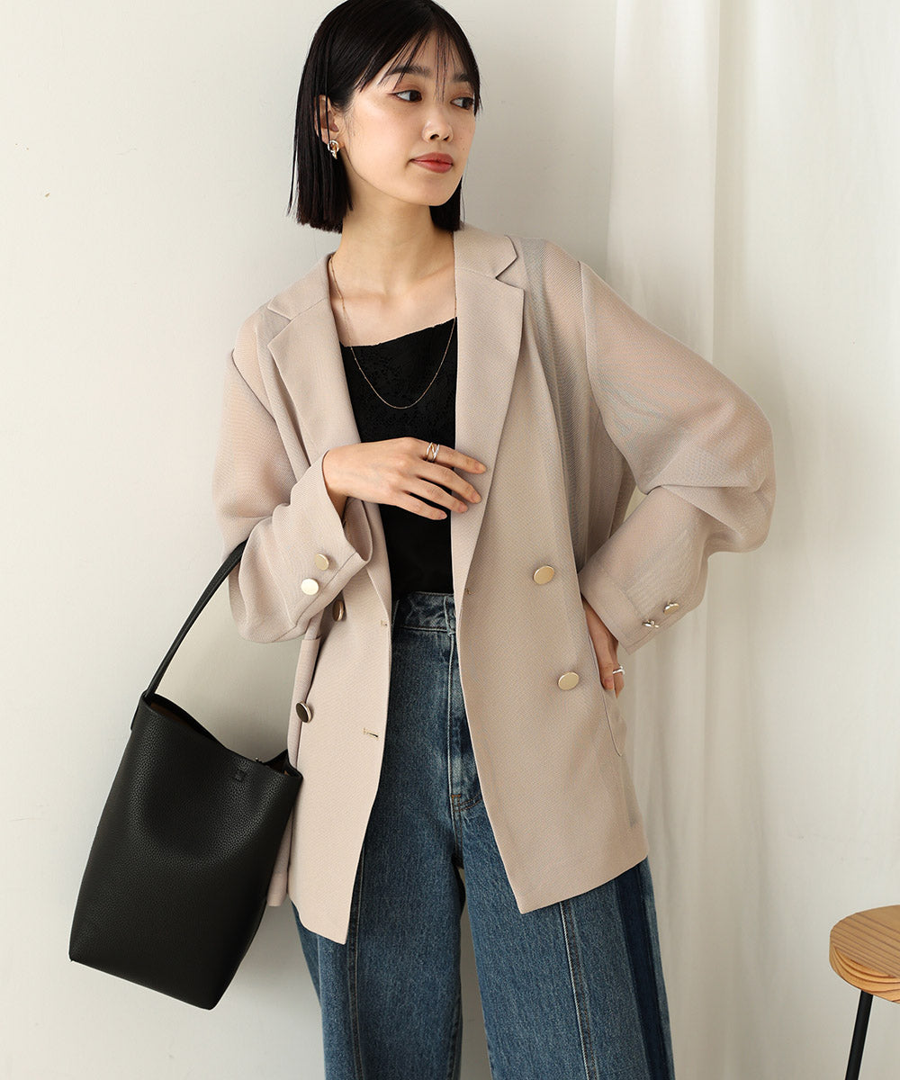 ［SS/LOOK掲載］ダブルテーラーメッシュジャケット