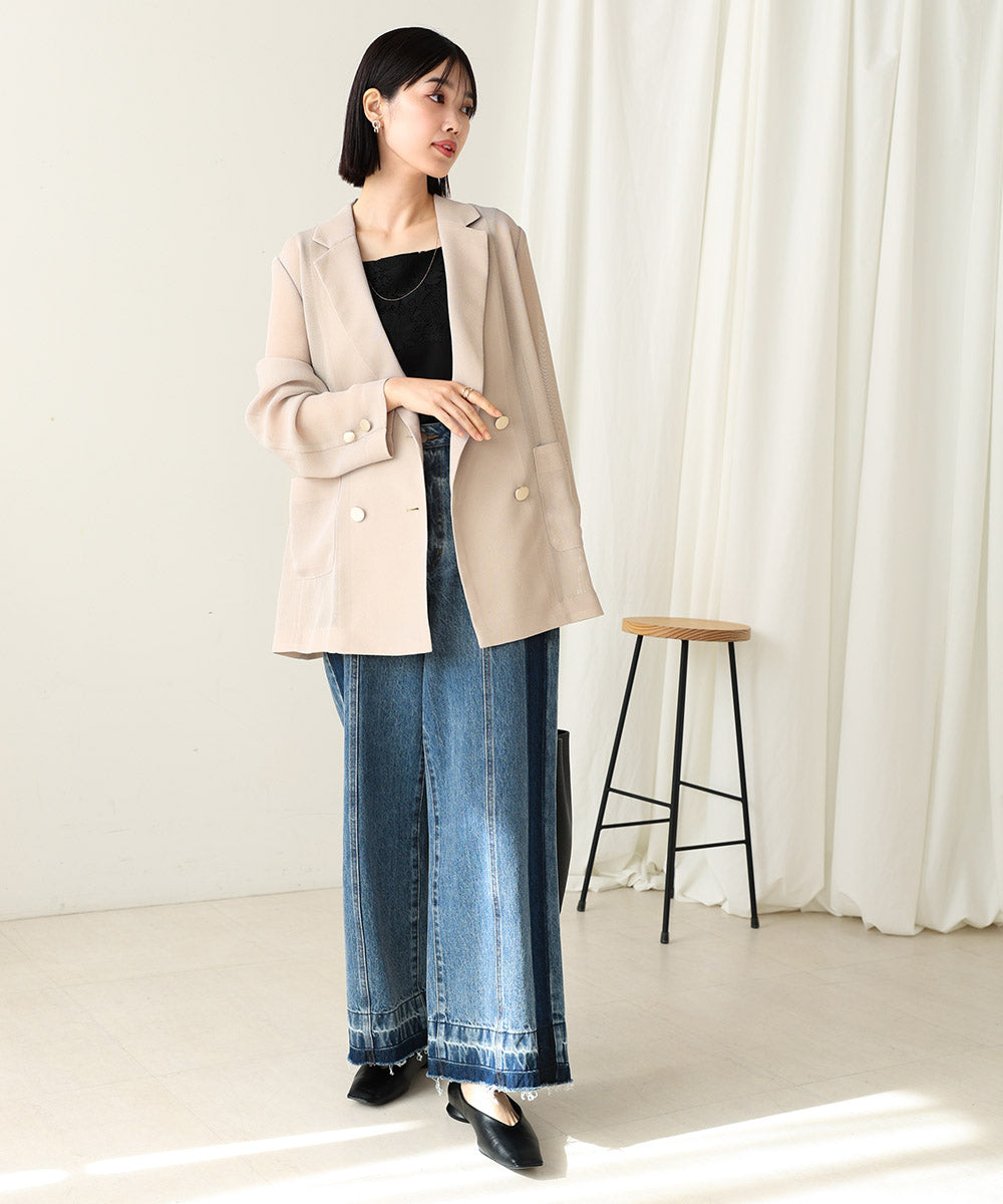 ［SS/LOOK掲載］ダブルテーラーメッシュジャケット