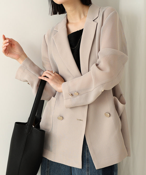 ［SS/LOOK掲載］ダブルテーラーメッシュジャケット