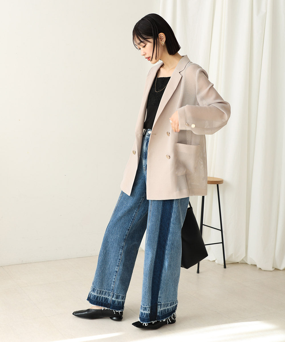 ［SS/LOOK掲載］ダブルテーラーメッシュジャケット