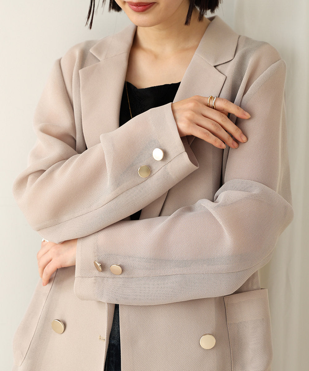 ［SS/LOOK掲載］ダブルテーラーメッシュジャケット