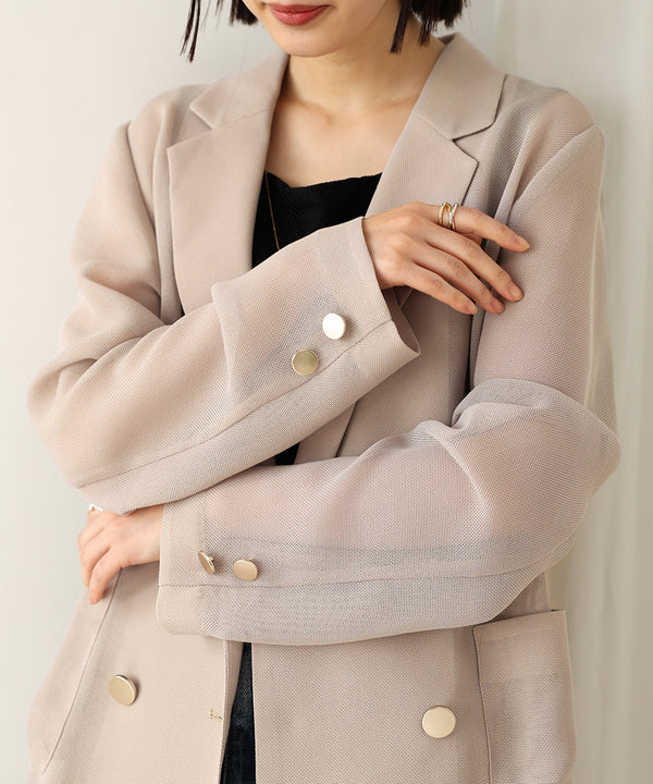 ［SS/LOOK掲載］ダブルテーラーメッシュジャケット