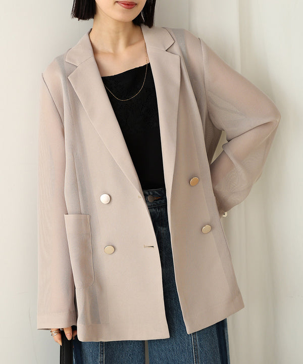 ［SS/LOOK掲載］ダブルテーラーメッシュジャケット