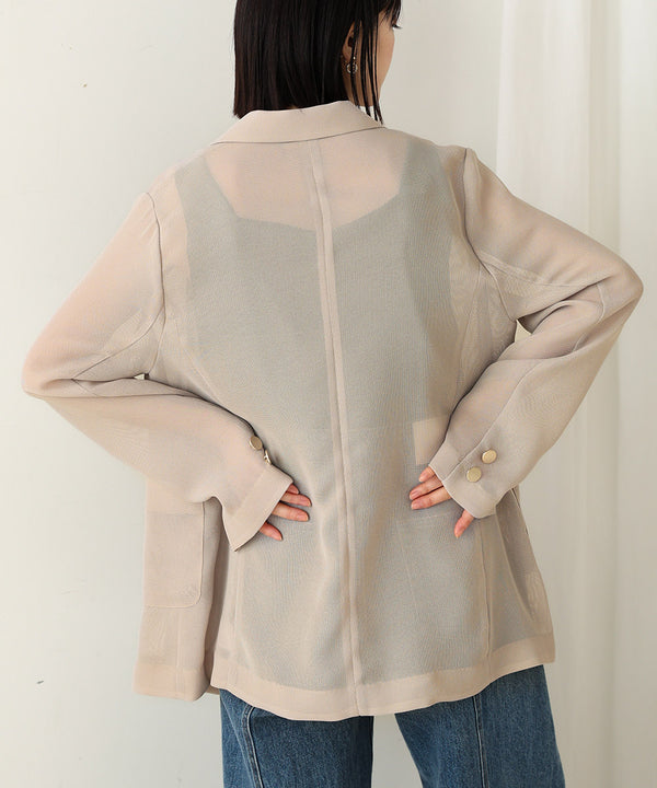 ［SS/LOOK掲載］ダブルテーラーメッシュジャケット