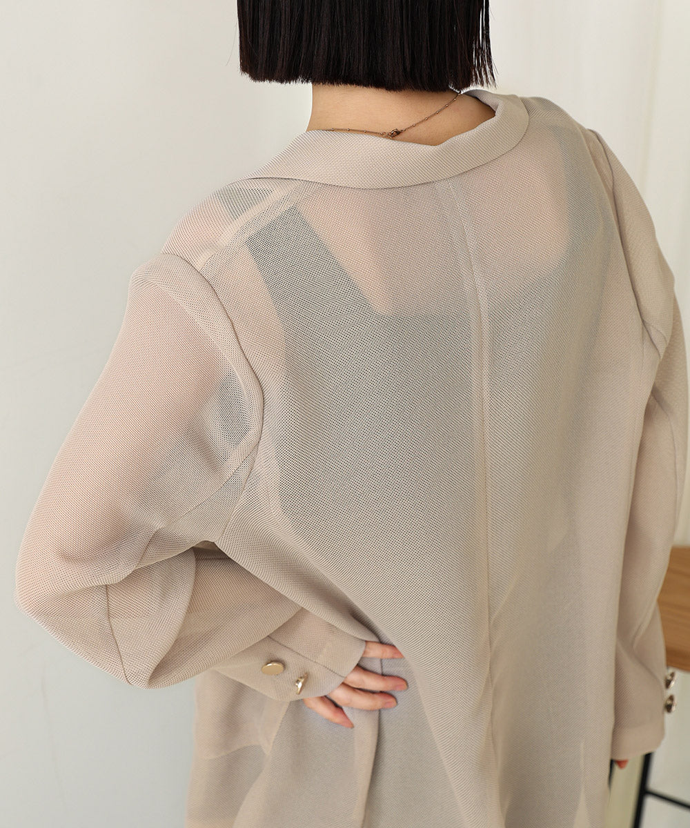 ［SS/LOOK掲載］ダブルテーラーメッシュジャケット