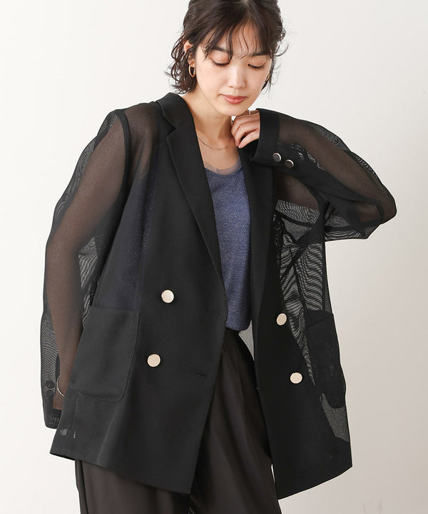 ［SS/LOOK掲載］ダブルテーラーメッシュジャケット