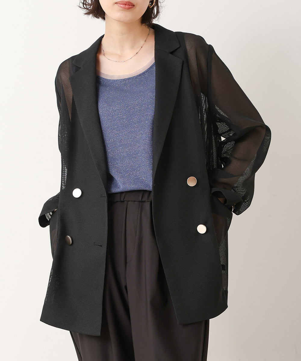 ［SS/LOOK掲載］ダブルテーラーメッシュジャケット