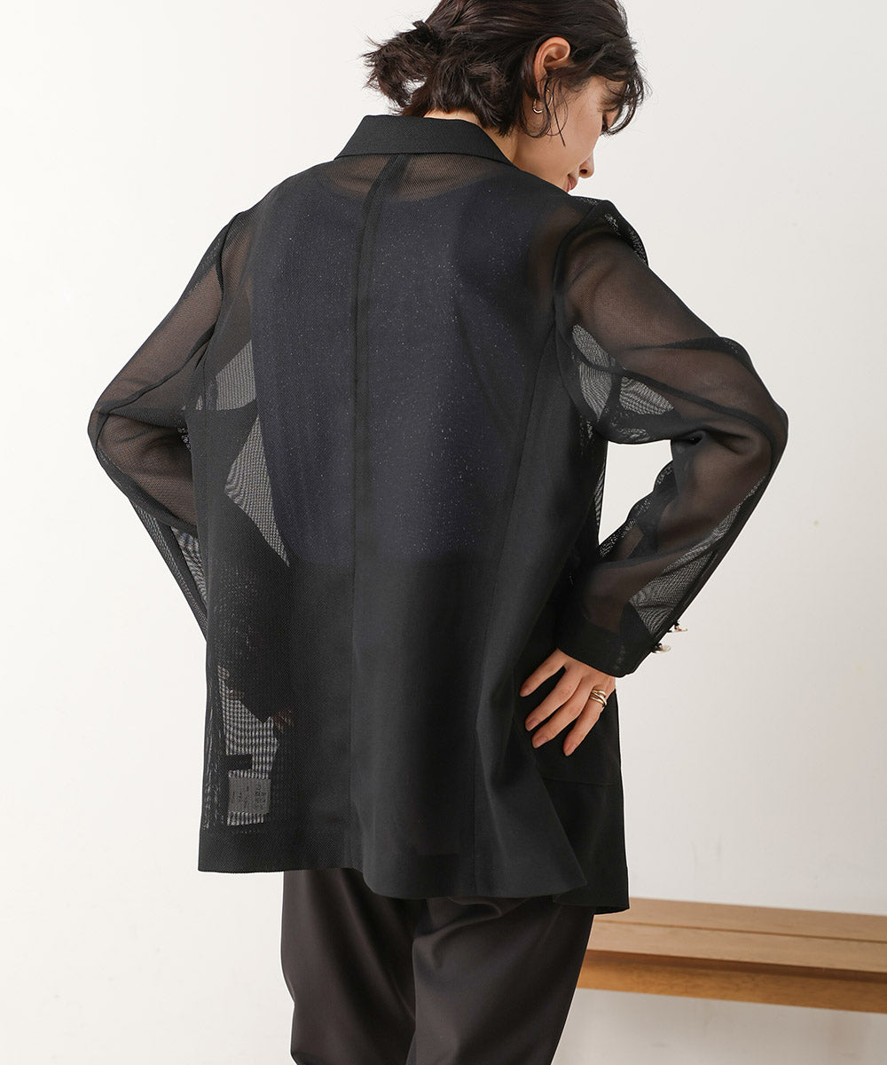 ［SS/LOOK掲載］ダブルテーラーメッシュジャケット