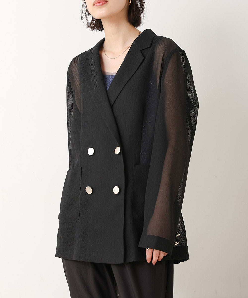 ［SS/LOOK掲載］ダブルテーラーメッシュジャケット