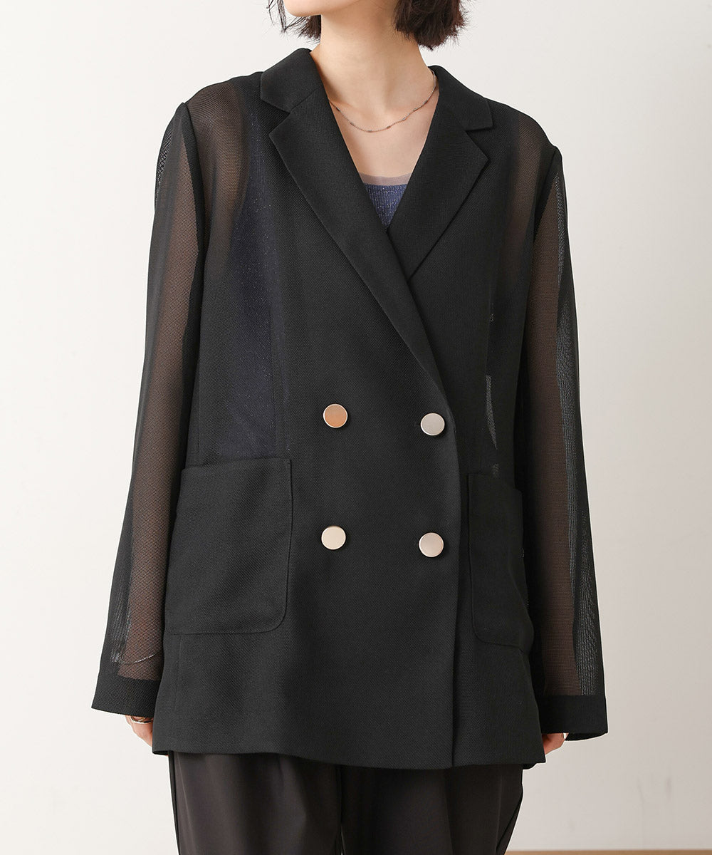 ［SS/LOOK掲載］ダブルテーラーメッシュジャケット