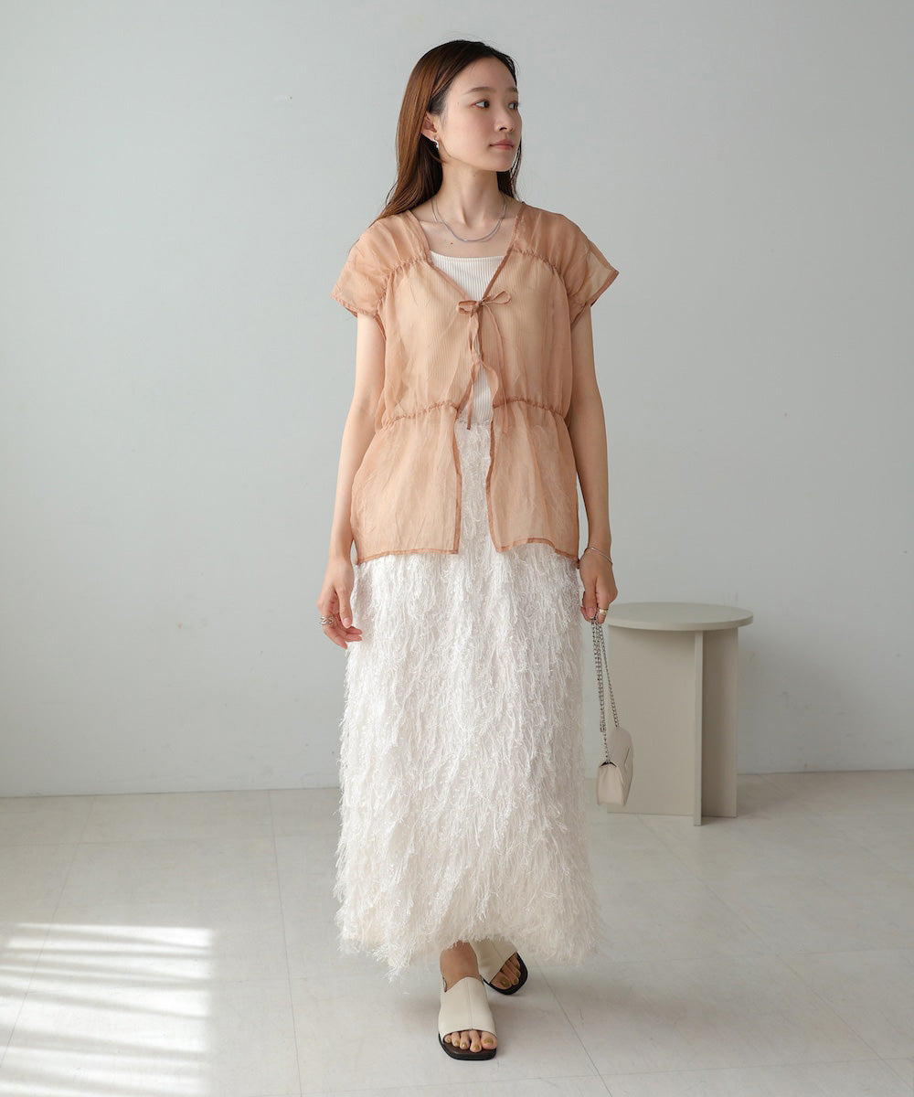 【S・Mサイズ展開】フリンジタイトスカート