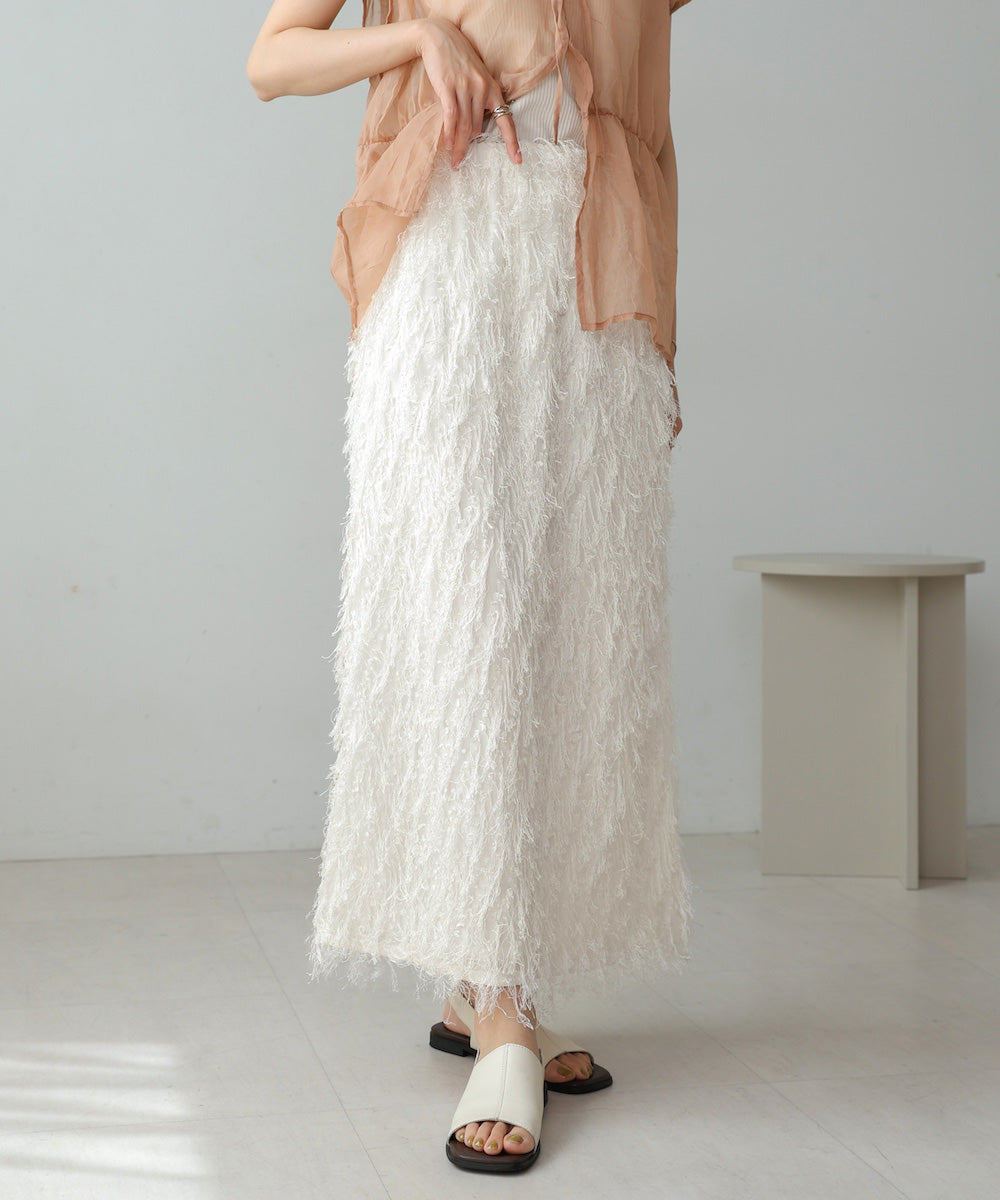 【S・Mサイズ展開】フリンジタイトスカート