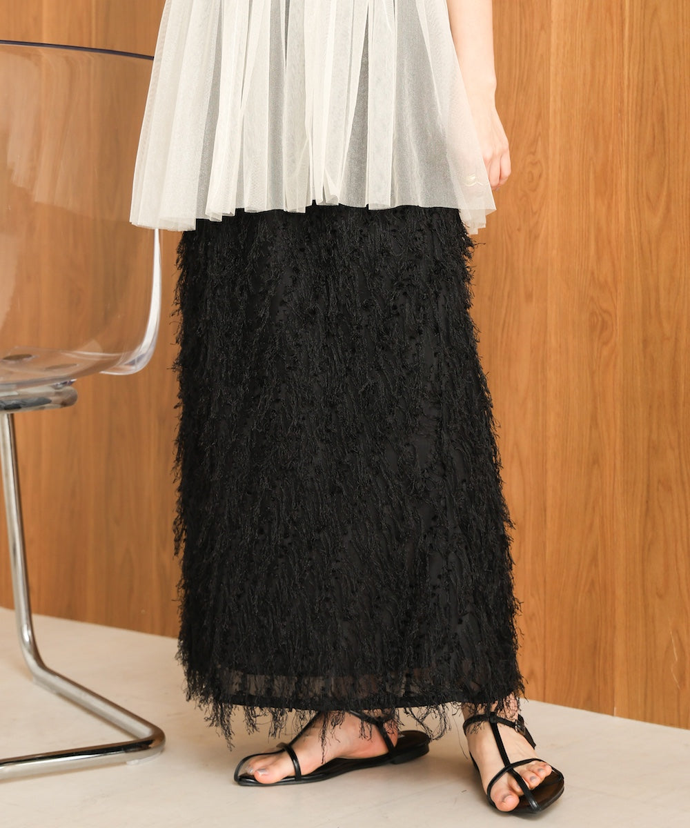 【S・Mサイズ展開】フリンジタイトスカート