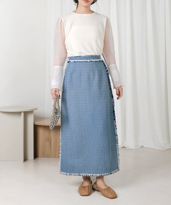 DENIM TIGHT SKIRTS