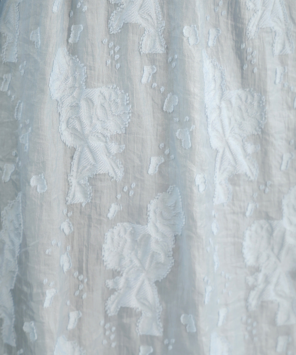 【オケージョンドレス/結婚式/2サイズ展開/SET ITEM/インナー付き/裏地付き】ジャガードフレアワンピース