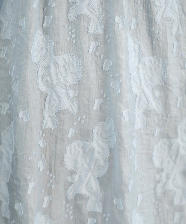 【オケージョンドレス/結婚式/2サイズ展開/SET ITEM/インナー付き/裏地付き】ジャガードフレアワンピース