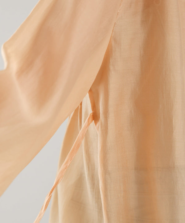 PINTUCK FLARE SLEEVE BLOUSE