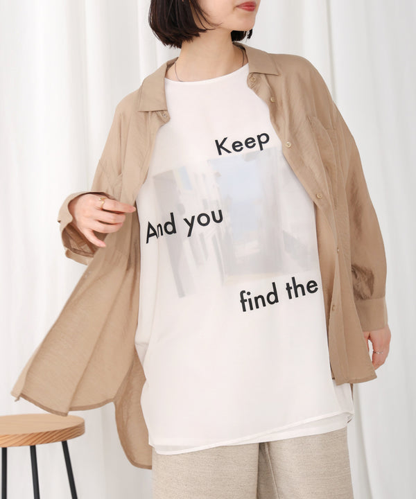 【WEB限定】カラーフォトプリントシアーTシャツ