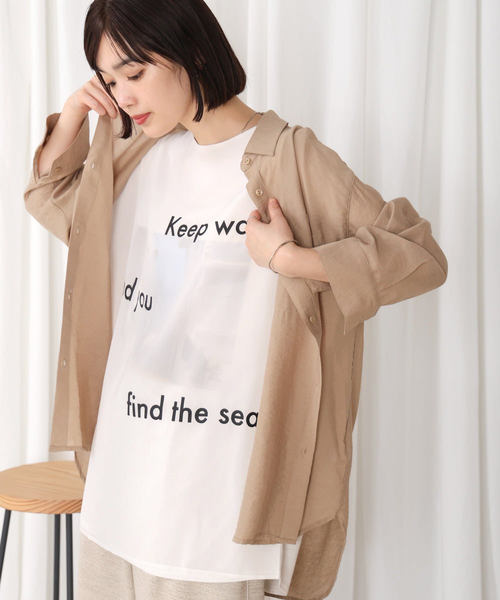 【WEB限定】カラーフォトプリントシアーTシャツ